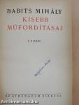 Babits Mihály kisebb műfordításai (Dr. Castiglione László könyvtárából)