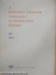 A Korányi Sándor Társaság tudományos ülései III.