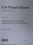 CA-Visual Objects For Microsoft Windows - Migrating Your CA-Clipper Programs to CA-Visual Objects