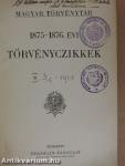 1875-1876. évi törvényczikkek