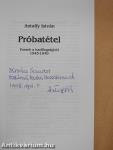 Próbatétel (dedikált példány)