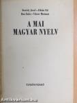 A mai magyar nyelv