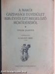 A makói gazdasági egyesület 1926. évi és ezt megelőző működéséről