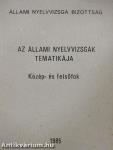 Az állami nyelvvizsgák tematikája