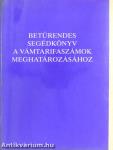 Betűrendes segédkönyv a vámtarifaszámok meghatározásához