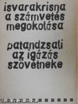 A számvetés megokolása/Az igázás szövétneke