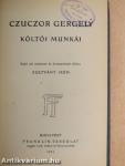 Czuczor Gergely költői munkái