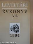 Levéltári évkönyv VII.