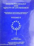 Health Psychology and Quality of Life Research II.