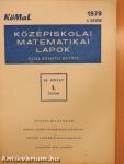 Középiskolai matematikai lapok 1979. január-december