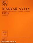 Magyar Nyelv 1978/1-4.