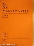 Magyar Nyelv 1976/1-4.