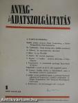 Anyag- és adatszolgáltatás 1952. január-december