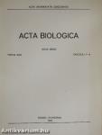 Acta Biologica Tomus XXX. Fasciculi 1-4.