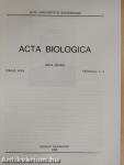 Acta Biologica Tomus XXXV. Fasciculi 1-4.
