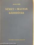 Német-magyar kéziszótár