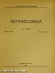 Acta Biologica Tomus XXXVIII. Fasciculi 1-4.