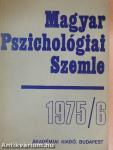 Magyar Pszichológiai Szemle 1975/6.