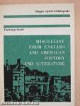 Miscellany from English and American History and Literature