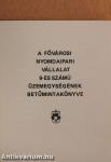 A Fővárosi Nyomdaipari Vállalat 9-es számú üzemegységének betűmintakönyve (minikönyv) (számozott)