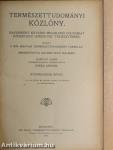 Természettudományi Közlöny 1919. január-deczember/Pótfüzetek a Természettudományi Közlönyhöz 1919. január-deczember