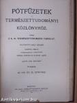 Természettudományi Közlöny 1908. január-december/Pótfüzetek a Természettudományi Közlönyhöz 1908. január-december