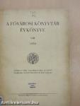 A Fővárosi Könyvtár Évkönyve 1938. 