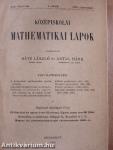 Középiskolai mathematikai lapok 1909. szeptember-1911. június