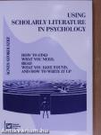 Using Scholarly Literature in Psychology