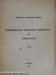 Közegészségtani-járványtani gyakorlatok és bemutatások I.