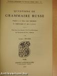 Questions de Grammaire Russe