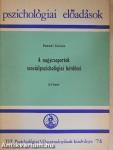 A nagycsoportok szociálpszichológiai kérdései