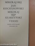 Mikolaj Rej/Jan Kochanowski/Mikolaj Sep Szarzynski versei 