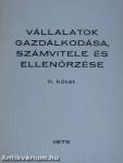 Vállalatok gazdálkodása, számvitele és ellenőrzése II.