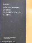 Német-magyar jogi és államigazgatási szótár