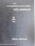 A Villamosipari Kutató Intézet közleményei 8.