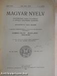 Magyar Nyelv 1930. május-június