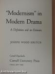 "Modernism" in Modern Drama