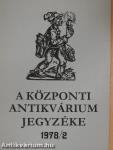 A Központi Antikvárium jegyzéke 1978/2