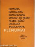 Románia szocialista köztársaság magyar és német nemzetiségű dolgozói tanácsainak plénumai