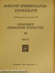 Magyar Éremgyűjtők Egyesülete Országos éremcsere közvetítés 1981/5