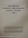 The British National Bibliography Annual Volume 1954