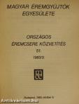 Magyar Éremgyűjtők Egyesülete Országos éremcsere közvetítés 1983/3