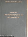 Jelentés a mezőgazdaság 1955. évi eredményeiről