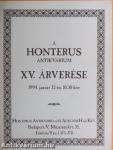 A Honterus Antikvárium XV. árverése