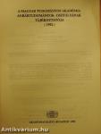 A Magyar Tudományos Akadémia Agrártudományok Osztályának tájékoztatója 1992.