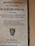 Poésies libres et joyeuses d'Alexis Piron