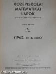 Középiskolai matematikai lapok 1965/5.