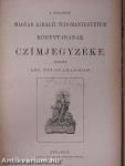 A budapesti Magyar Királyi Tudományegyetem könyvtárának czímjegyzéke