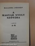 A magyar nyelv szótára I-II.